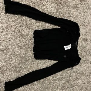 Pacsun (Kendall and Kylie), long sleeve black shirt. Cropped, never been worn